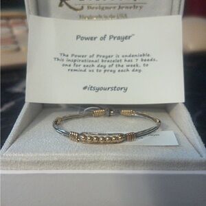 Power of Prayer Ronaldo Gold and Silver Bracelet size 6